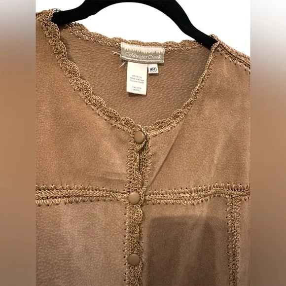 Coldwater Creek Tan Suede Blazer - Picture 4 of 6